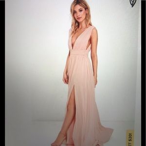 *SOLD* Lulus Heavenly Hues Maxi dress in Blush